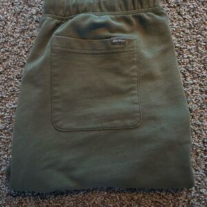 Eddie Bauer Green Athletic Shorts with Elastic Waistband